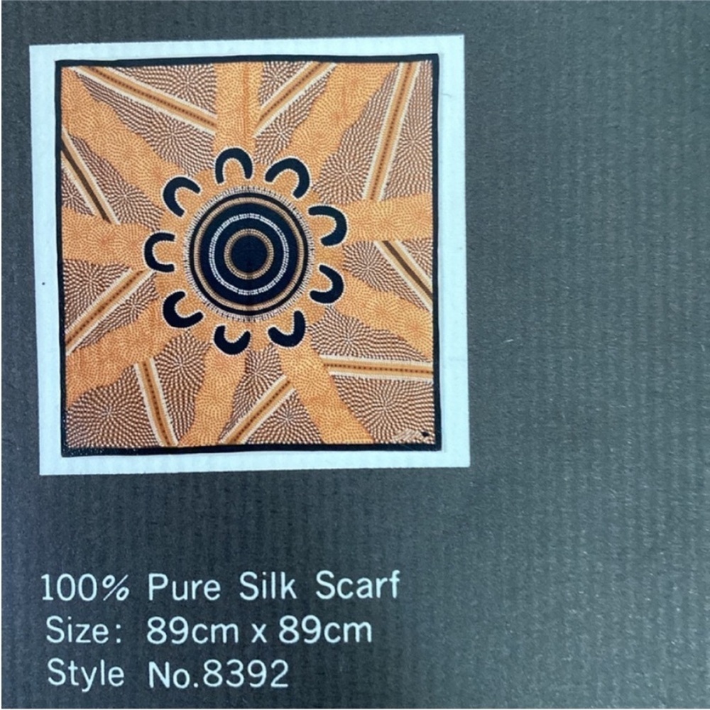 Oroton Silk Scarf Australian Collection Silk Scarf Design by Betty Egan New - Picture 3 of 8